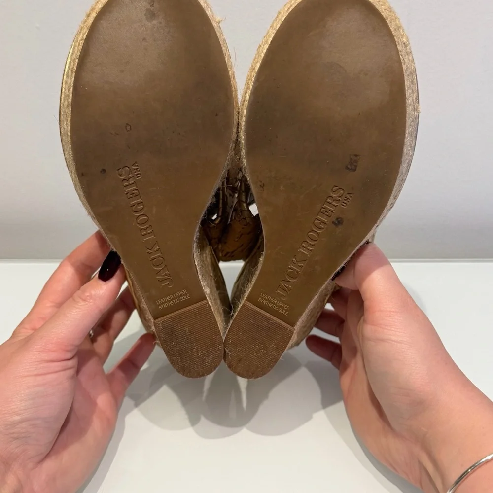 Jack Rogers Wedge Sandals Size 8